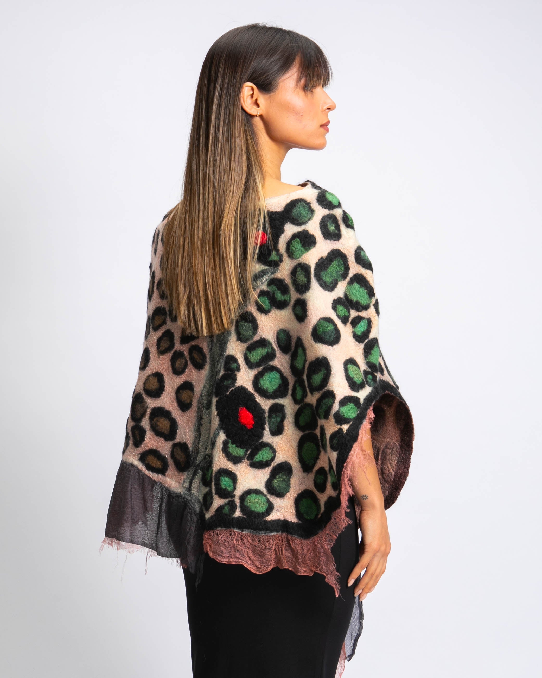 Poncho "Estampado de Leopardo"