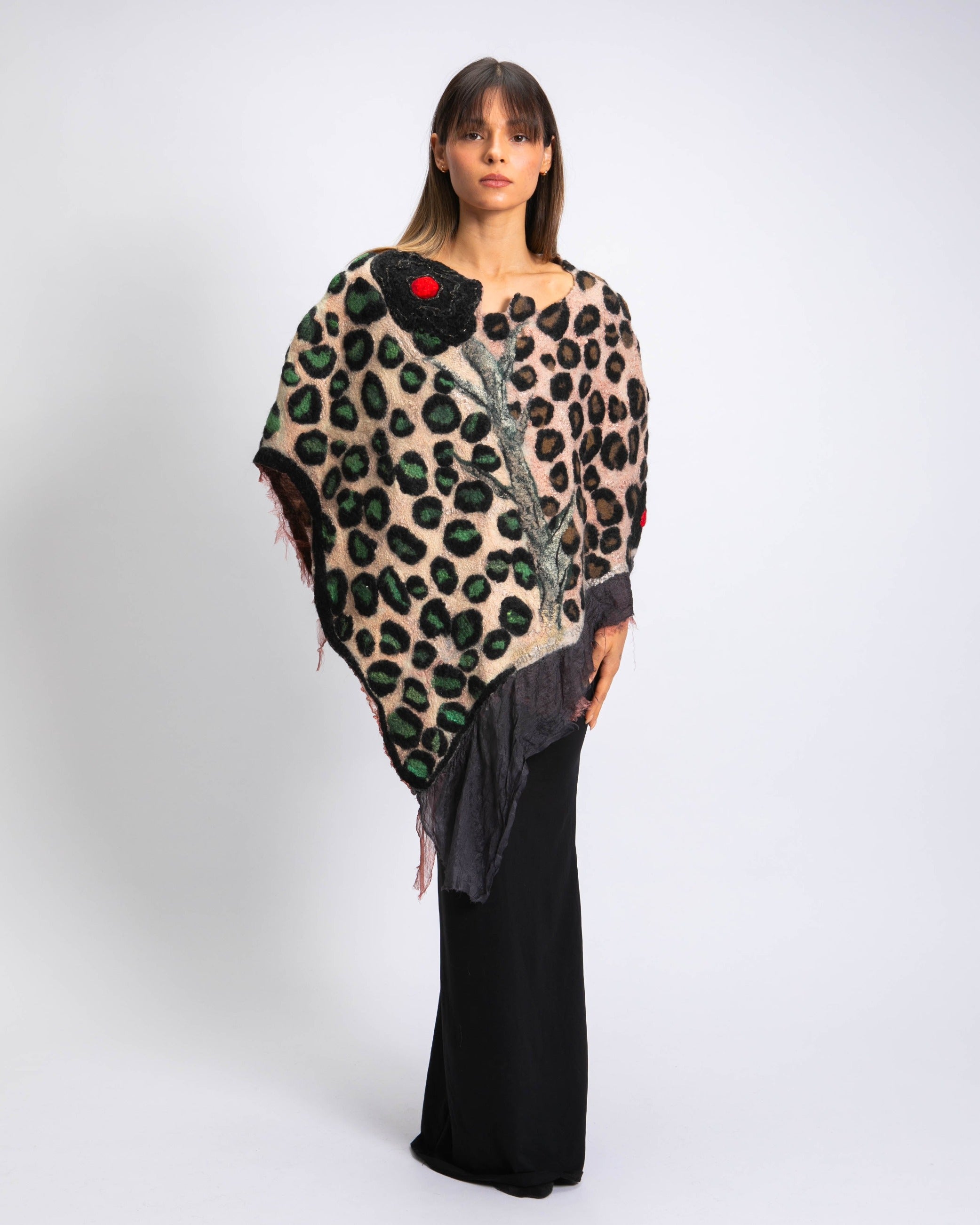 Poncho "Estampado de Leopardo"