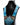 Collar tejido azul claro con cerámica.